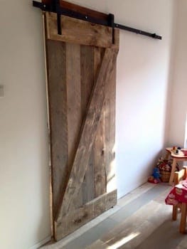 schuifdeur oud steigerhout barndeur