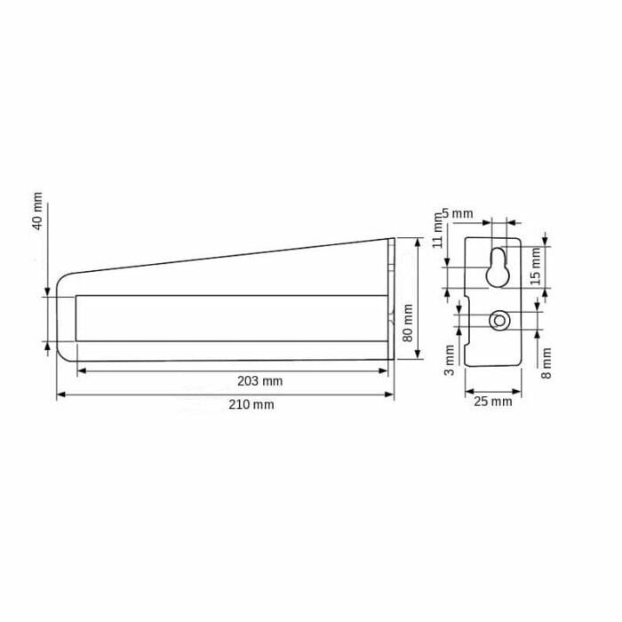 Technische tekening loft plankdragers