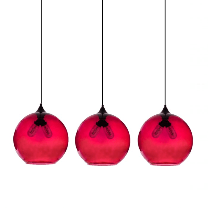 Gekleurde hanglamp Ravi Rosé Red