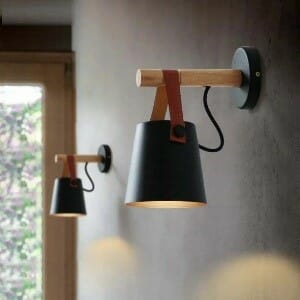 Nordic Wandlamp Zwart - Loftdeur woonaccessoires